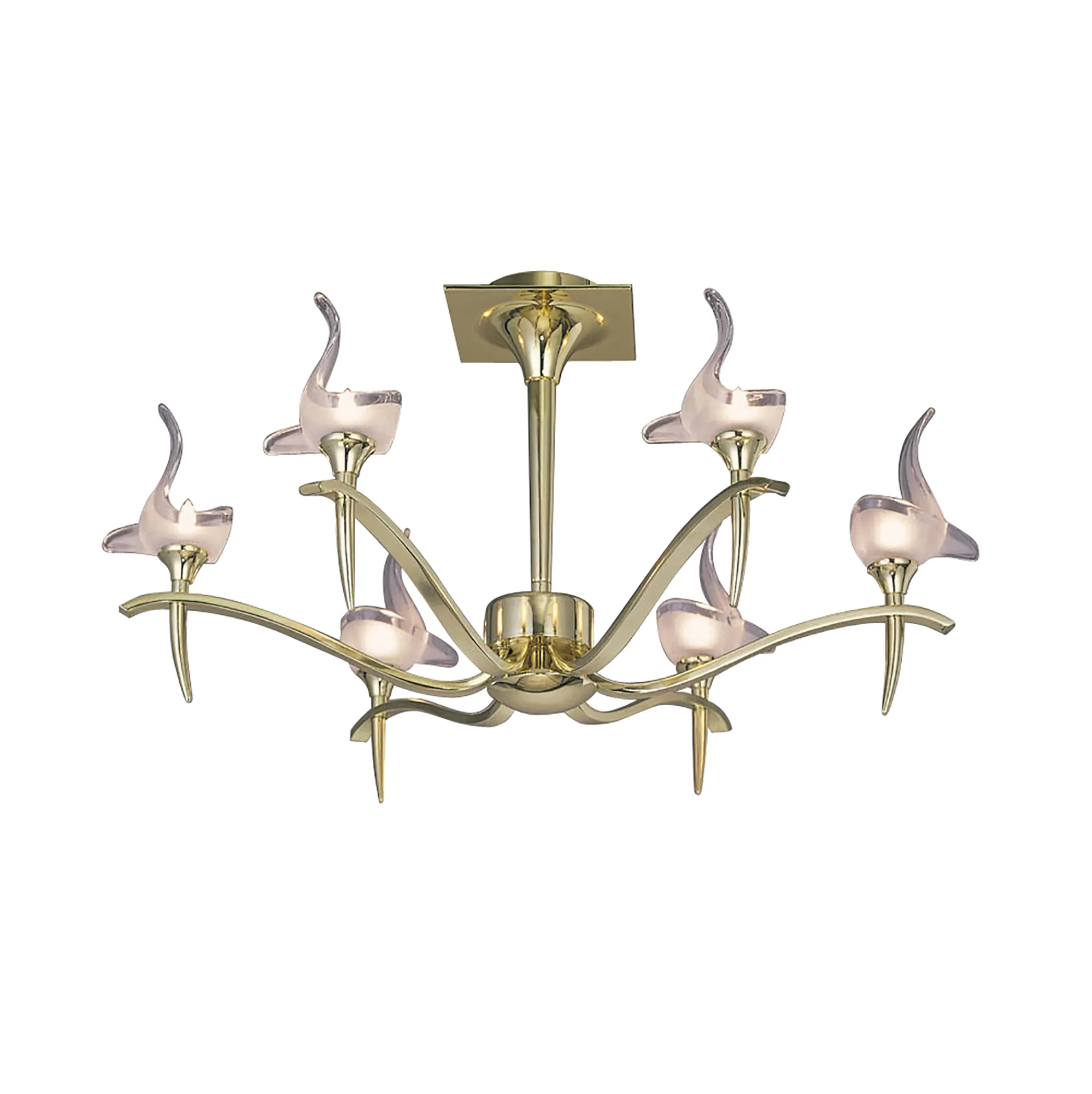 Viena Polished Brass Ceiling Lights Mantra Semi Flush Fittings